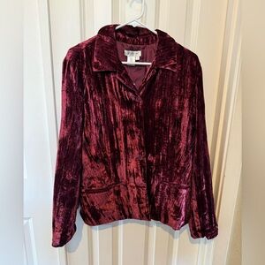 Coldwater Creek Velvet Jacket